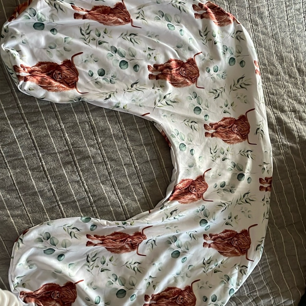NEW never used highland cow boppy cover
